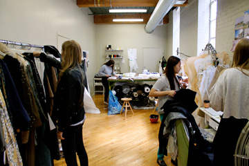 Chloe comme Parris studio showing designers at work