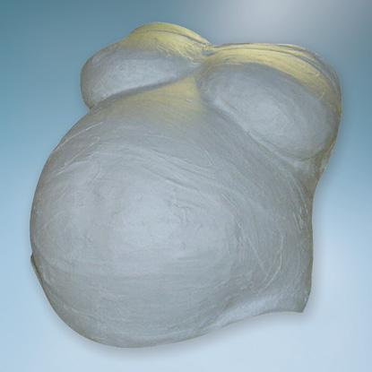Plaster cast of Rebecca Eckler's pregnant belly