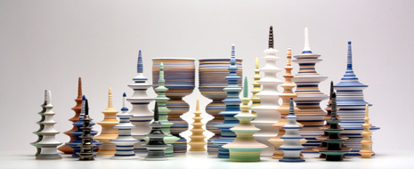 Pottery exhibit from the Gardiner Museum
