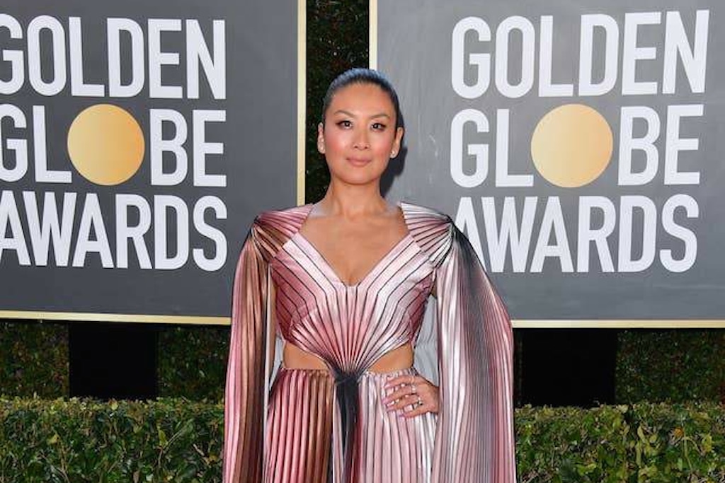 Laney Lui wearing Lesley Hampton