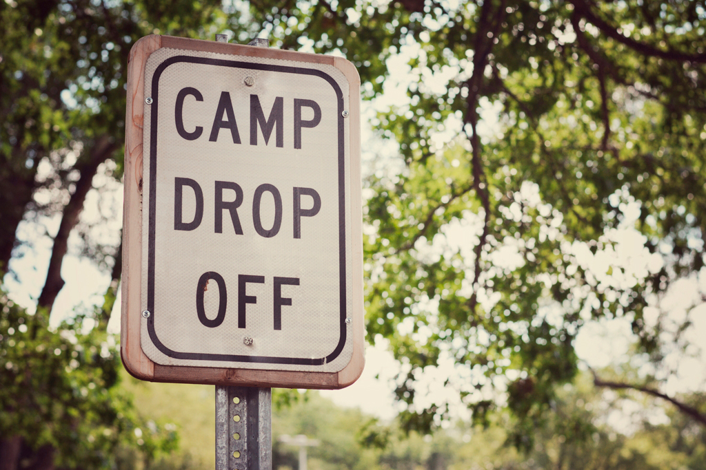overnight camp sign