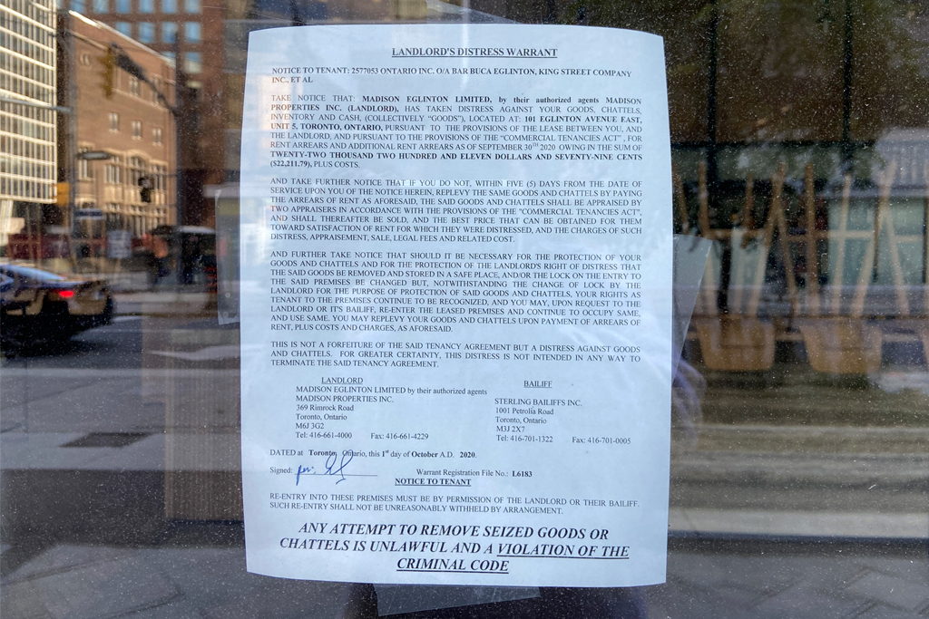 Bar Buca closure