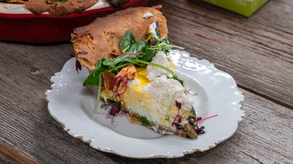 dilled trout quiche