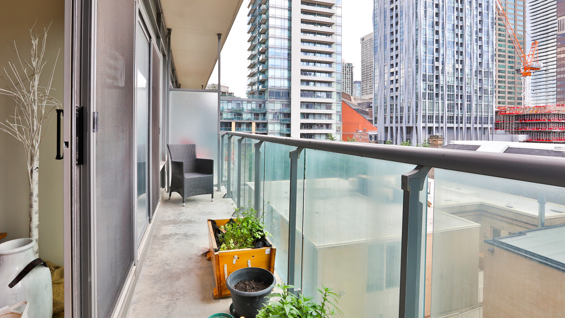 A photo of the balcony