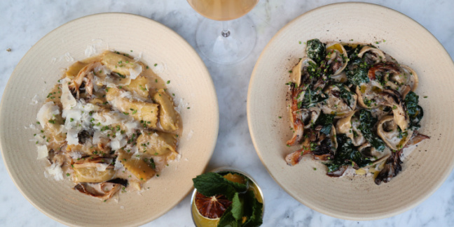 Meat-free pasta at Toronto's Gia