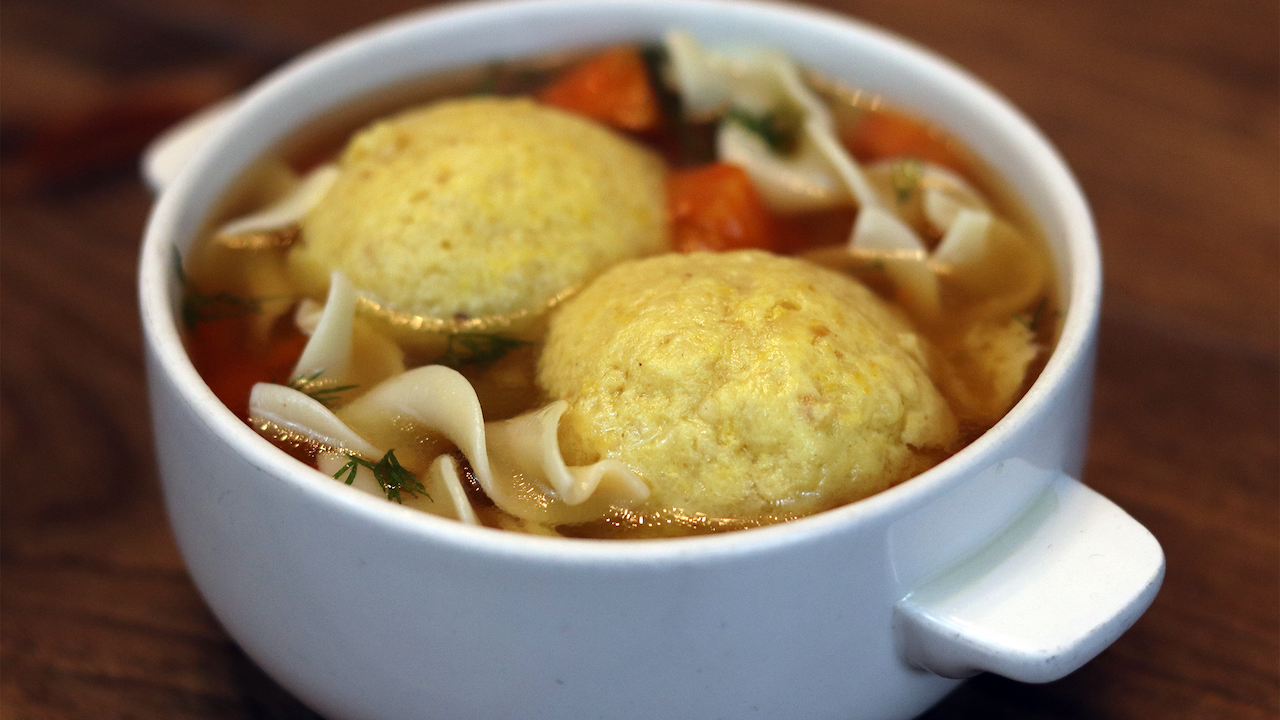 Matzo ball soup at Dave's Genuine Deli