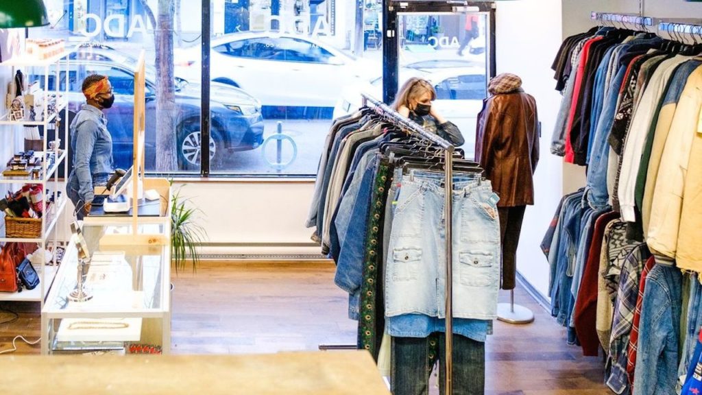 Interior of vintage and consignment shop Artisanal Design Co. in Toronto