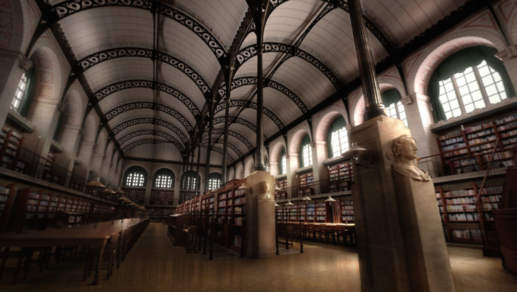 Library at Night in Paris