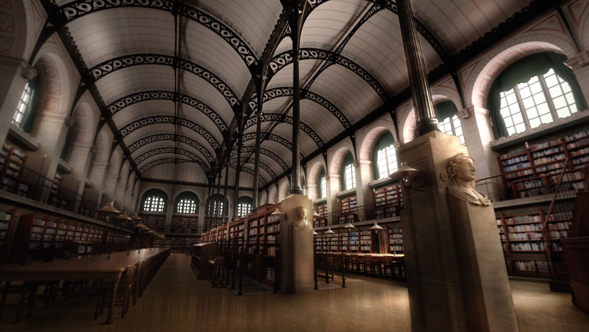 Library at Night in Paris