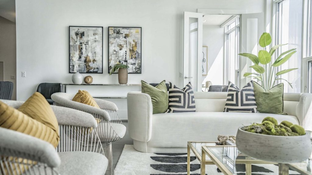 Green accents are a spring design trend that's been getting popular