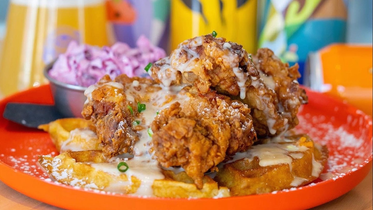 Chicken and waffles at Heartbreak Chef