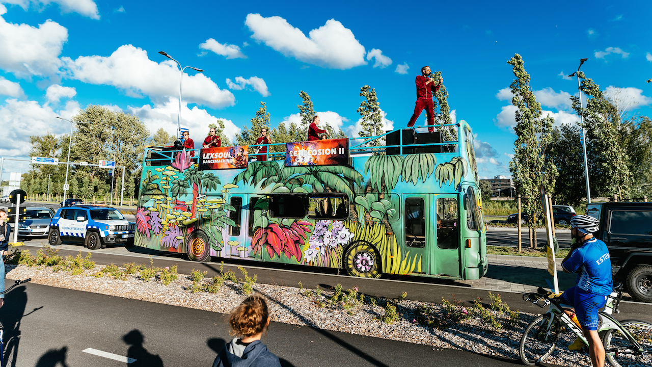 double-decker bus concert