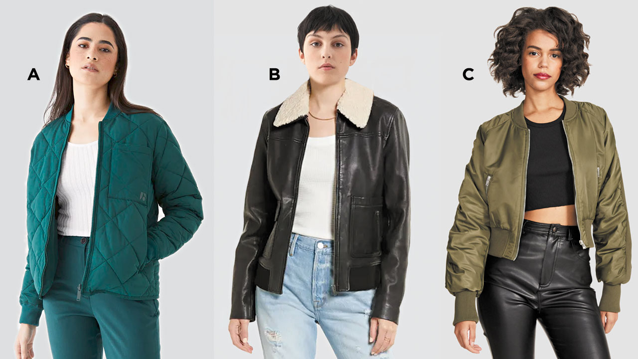 Fall jackets from Frank and Oak, Nordstrom and Freda's