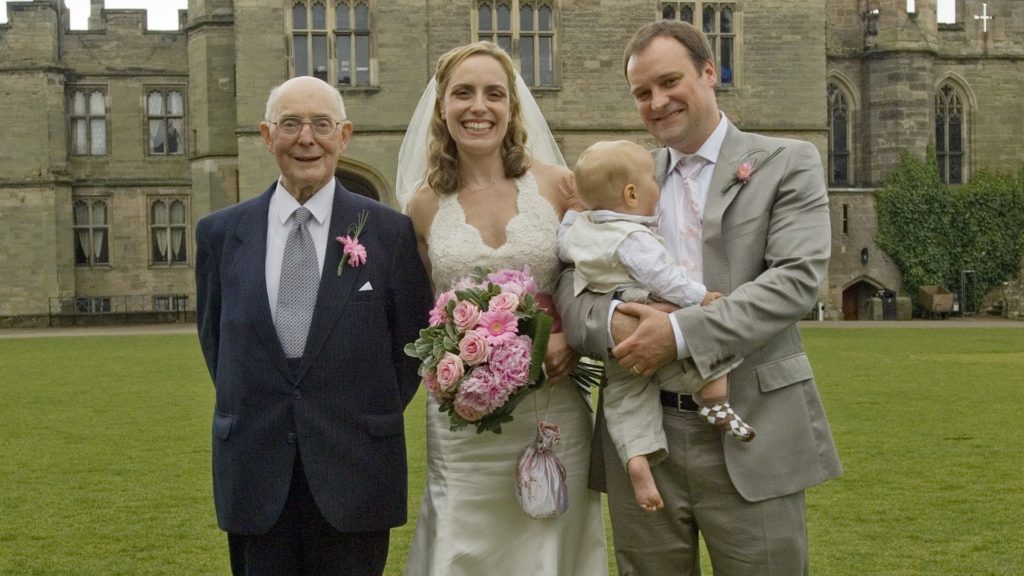 David Hewlett and Jane Loughman at their wedding