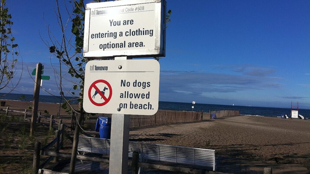 a photo of Harlan's beach in Toronto, one of many nude beaches in Ontario