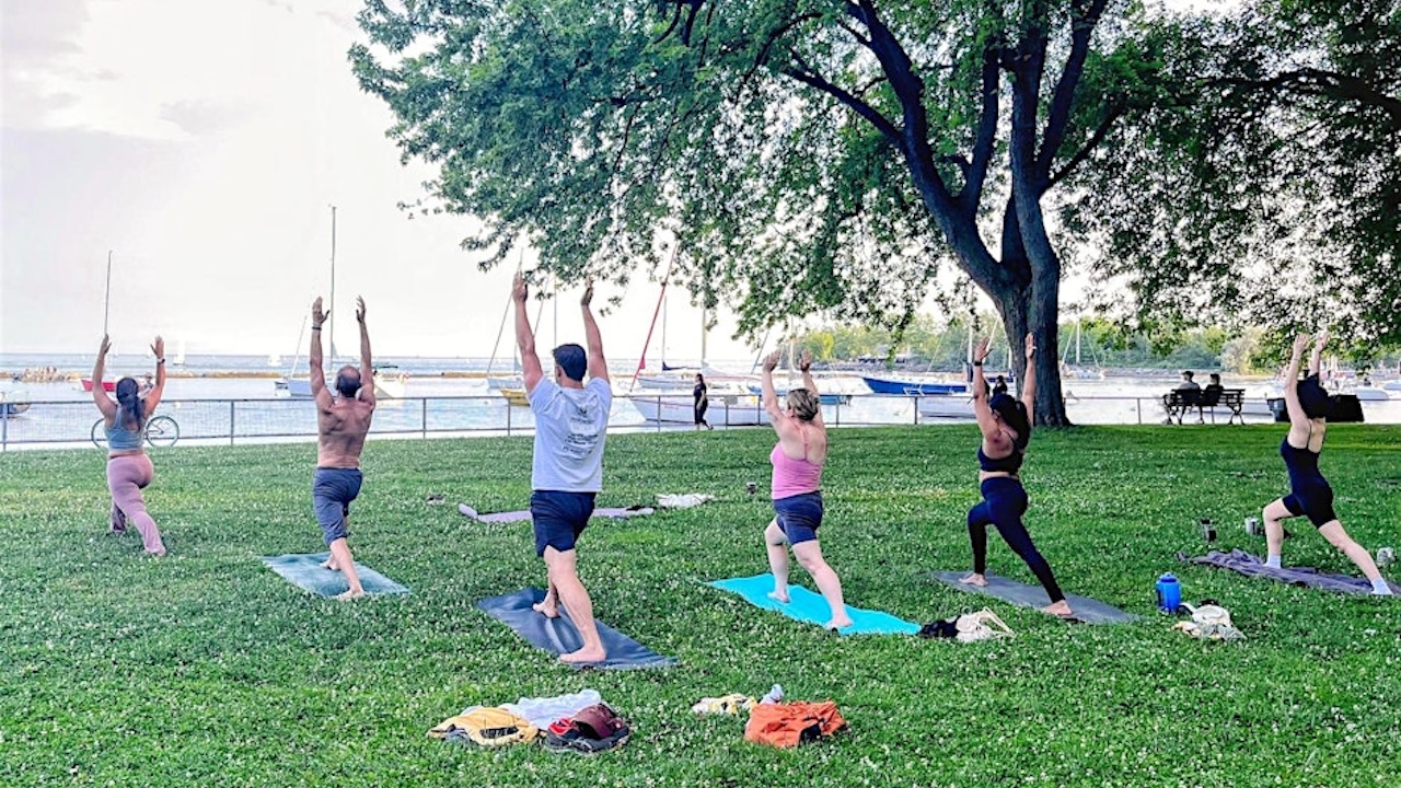 sunset yoga