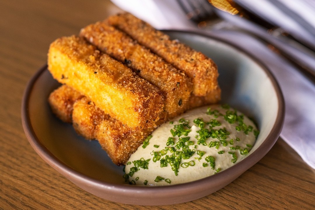 Eggplant FriesGreen Harissa Yogurt