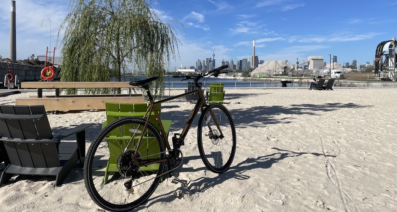 Leslie Lookout Park is bike friendly with lots of racks and a repair kit