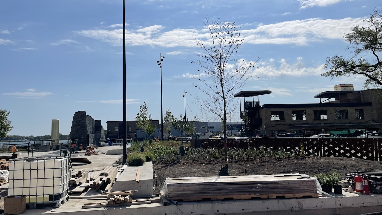 Work is ongoing in preparation for the opening of Bathurst Quay Common