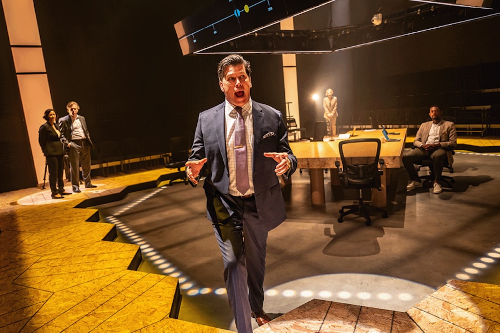 A scene from 'The Master Plan' 2023 production at Crow's Theatre (Photo: Dahlia Katz))