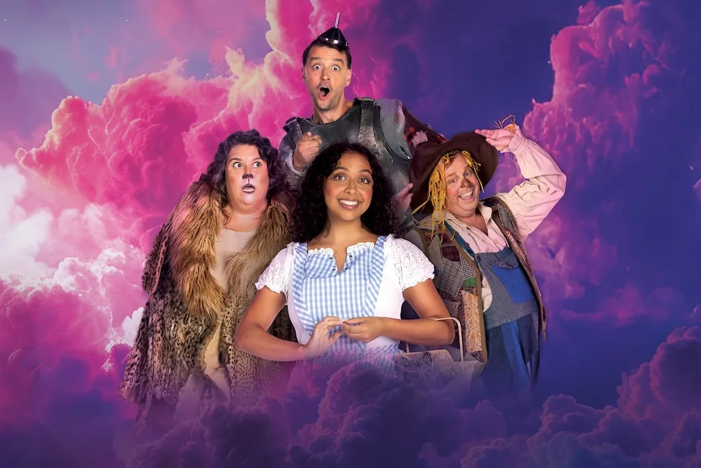Dorothy and the rest of the Wizard of Oz gang in the new panto