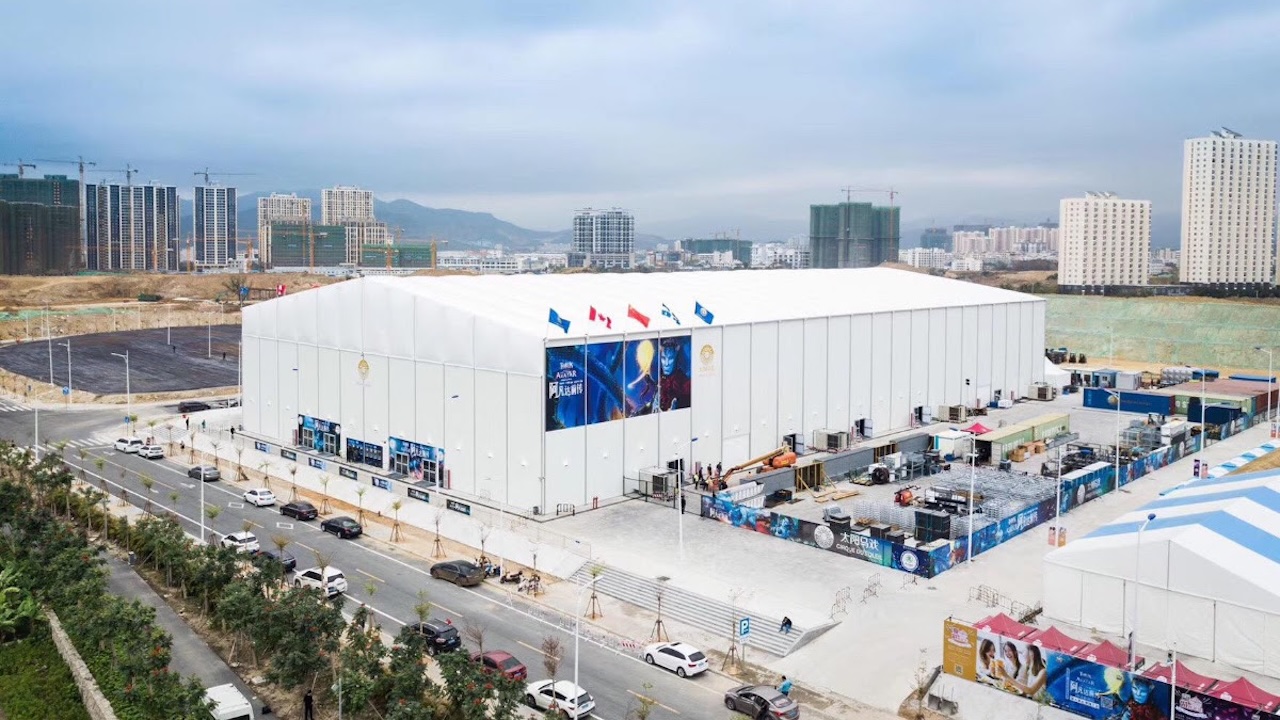 Original 'mobile arena' in Sanya, China in 2018.