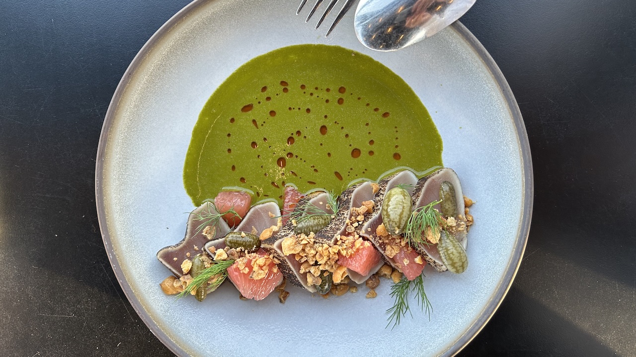 A tuna appetizer at Wander