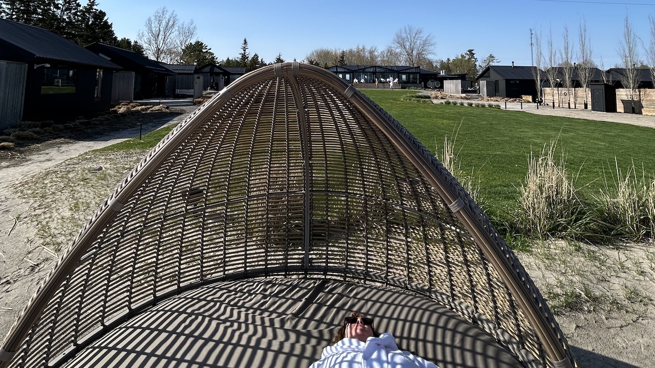 Rattan caban lounger at Wander