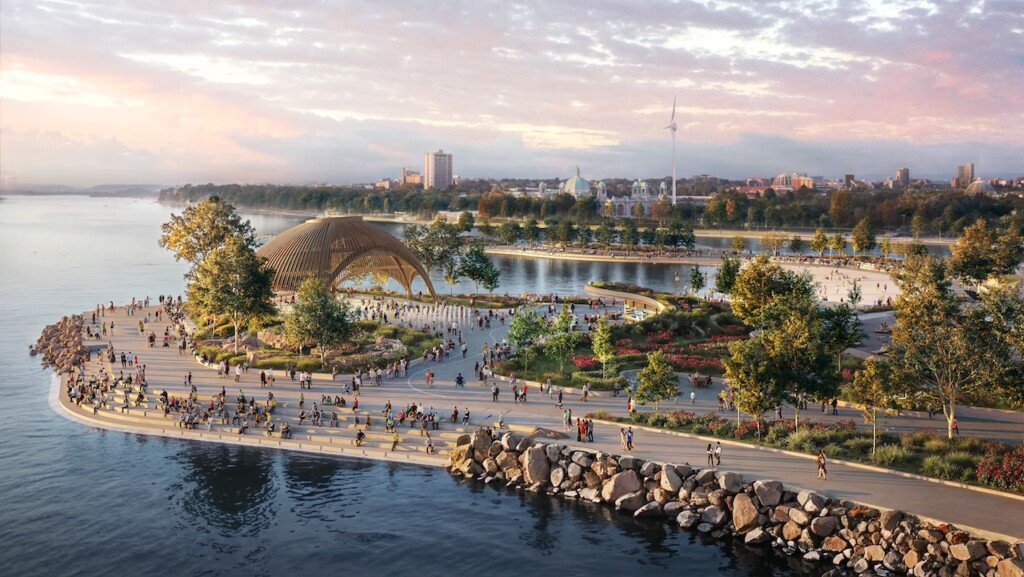 Rendering of the grounds of proposed Therme spa