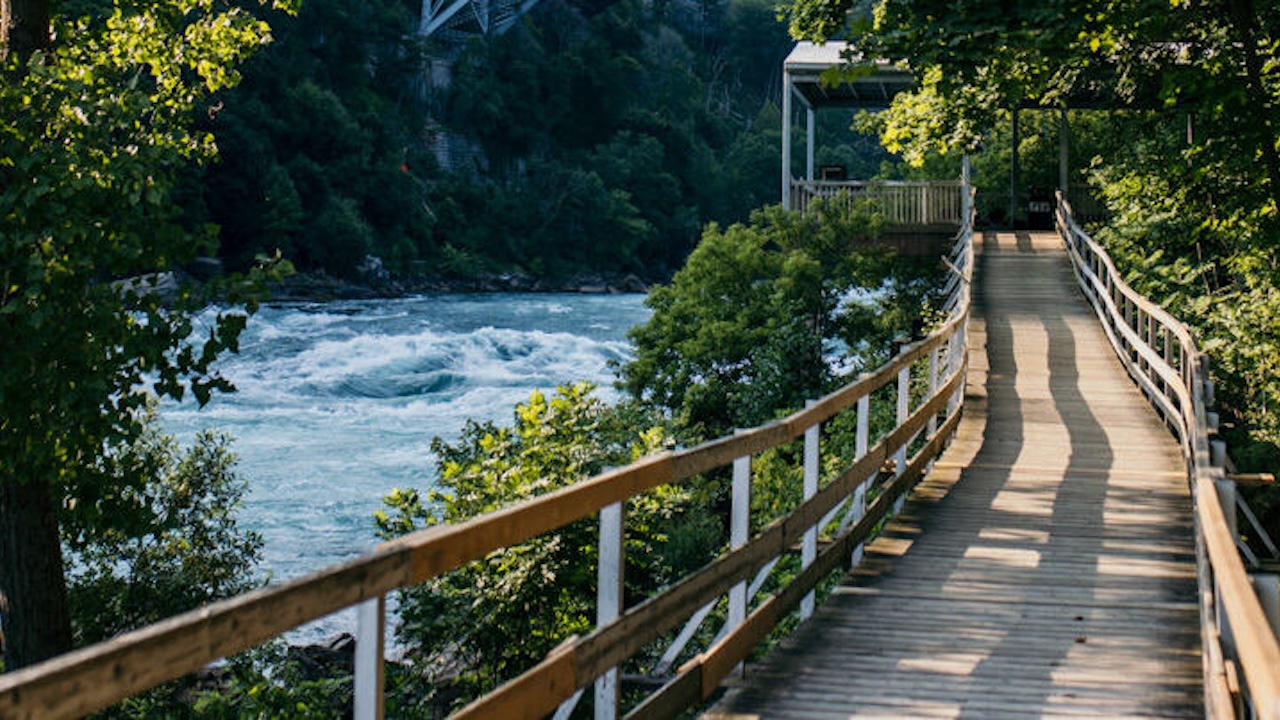 white water rapids boardwalk