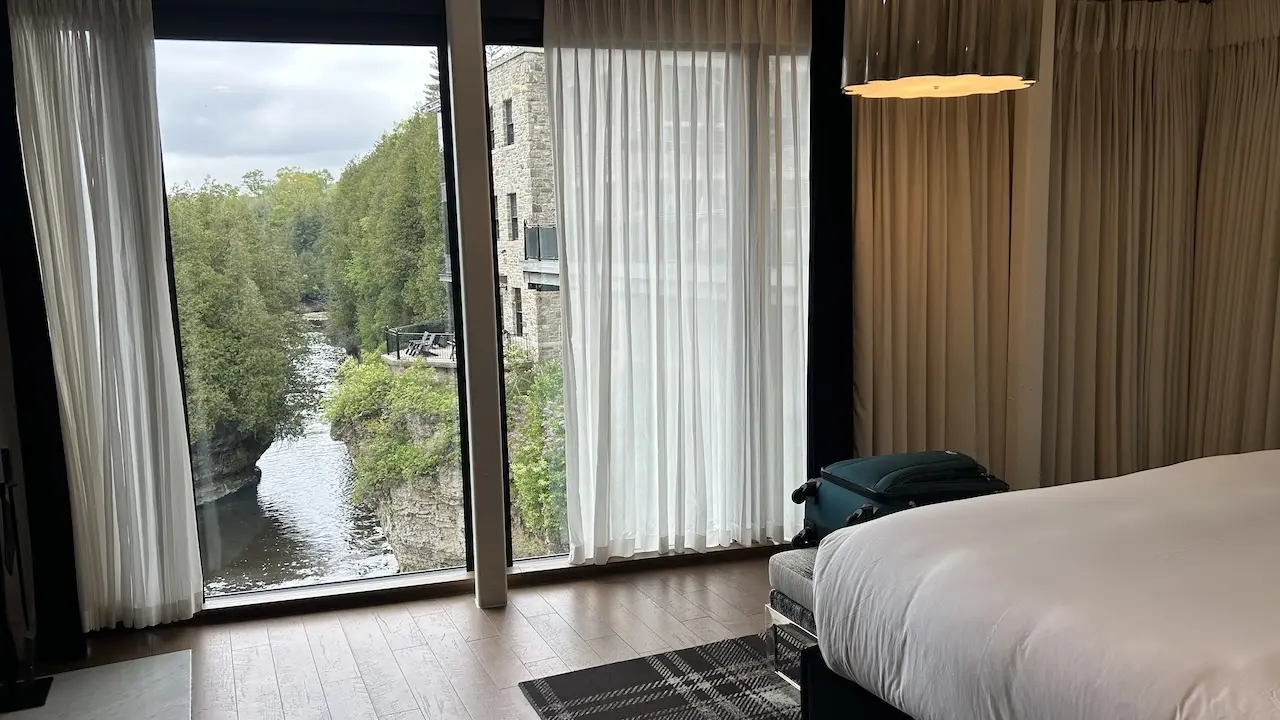 A room with a view at Elora Mill