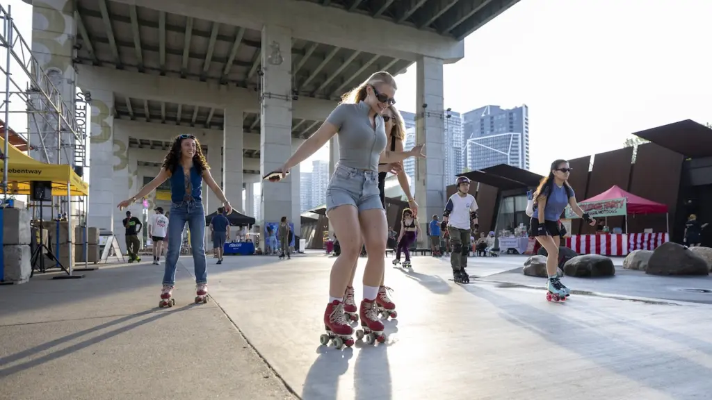 The Bentway rollerskating trail