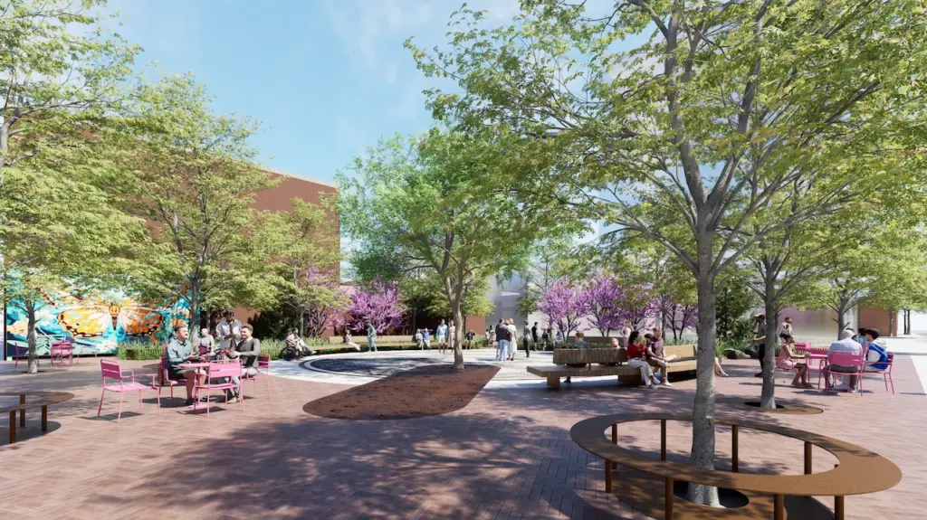 Rendering of proposed Queen Street West park
